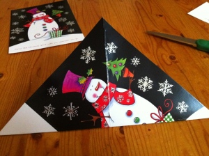 4.  Making the other diagonal fold